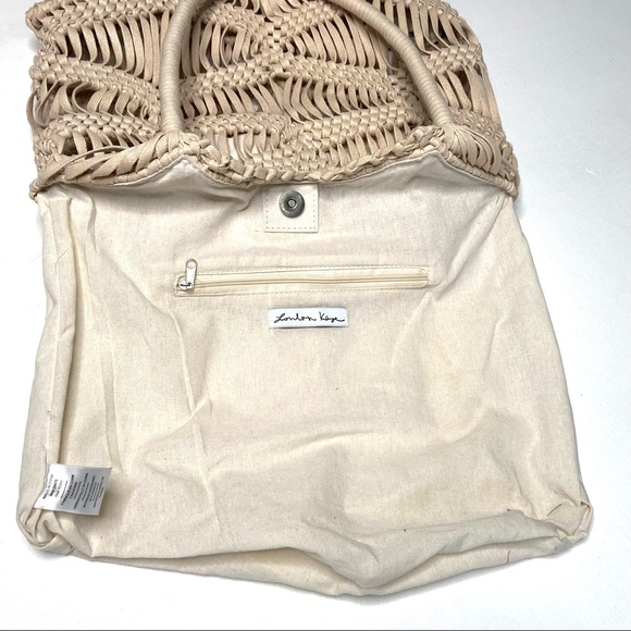 LONDON KAYE Woven Macrame Shoulder Tote Bag - Picture 11 of 16